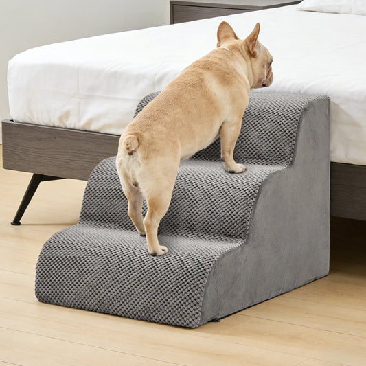 JHK High Density Foam Curved Dog Stairs Ramp For Small Dogs