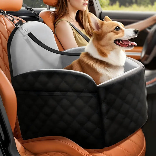 Memory Foam Dog Car Seat With Cool Mat Safety Leashes