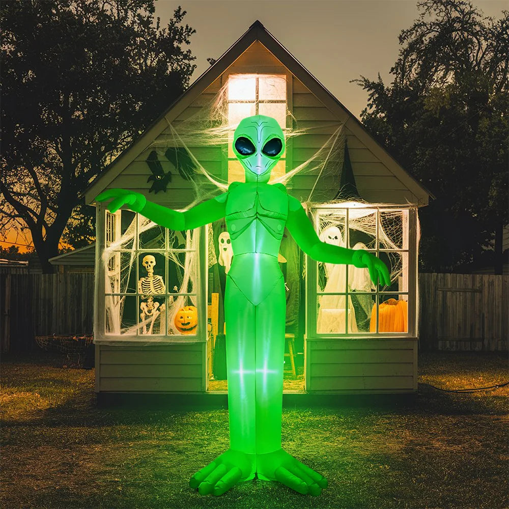9 Ft Halloween LED Inflatable Alien Outdoor Decoration