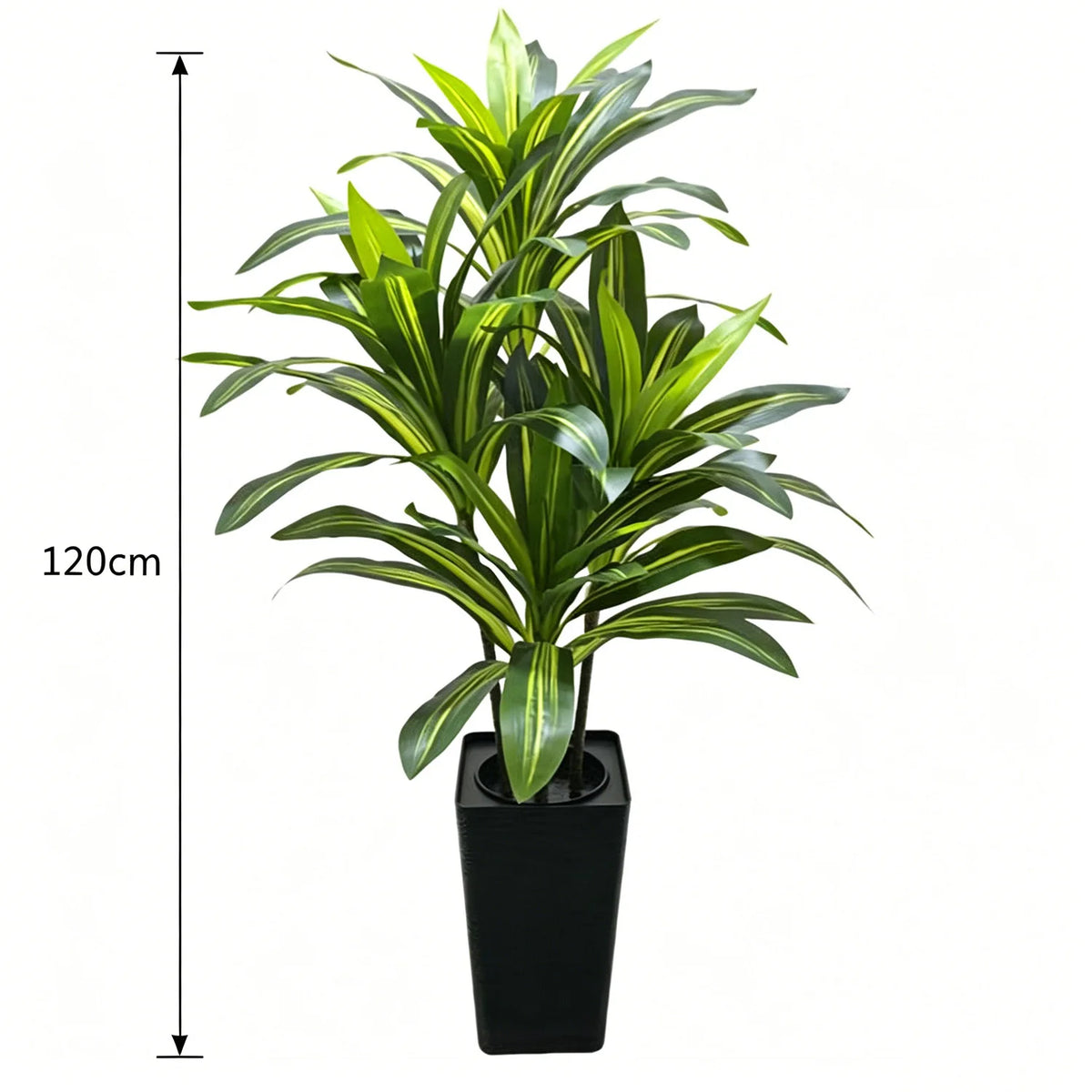 Himiss 120cm Artificial Dracaena Tree With Tall Planter Indoor Floor Decor