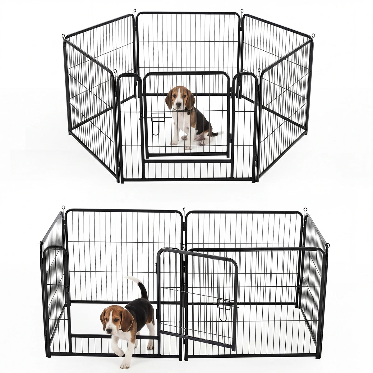 Jhk 6 Panel Metal Foldable Dog Playpen Fence