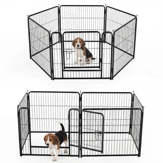 Jhk 6 Panel Metal Foldable Dog Playpen Fence