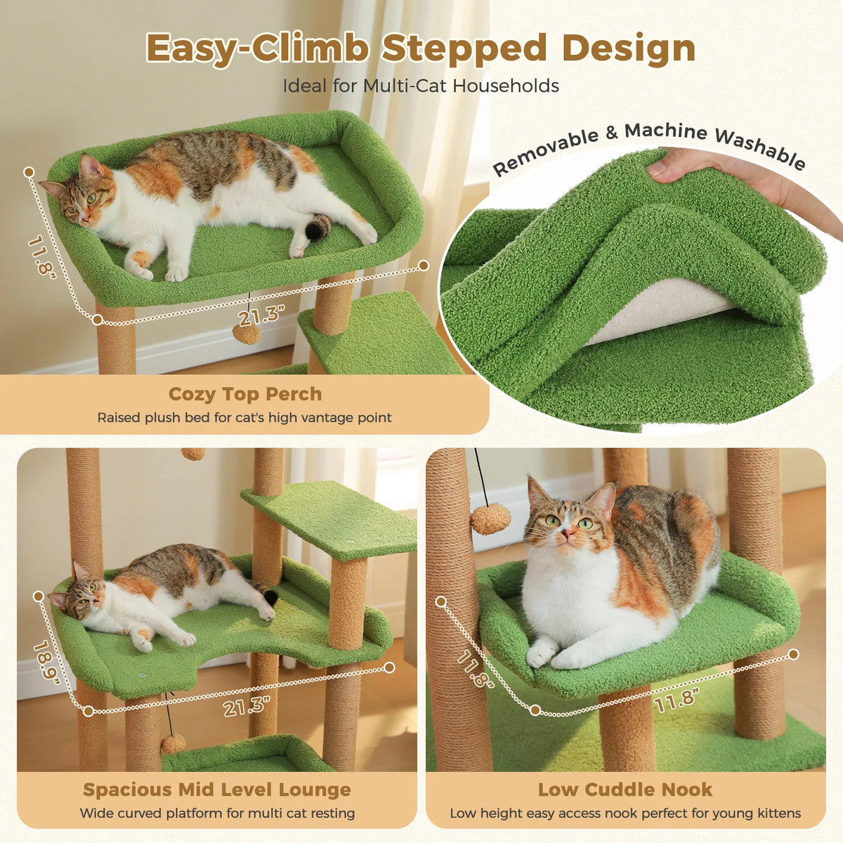 Pawz Road Multi Level Cat Tree With Large Top Perch