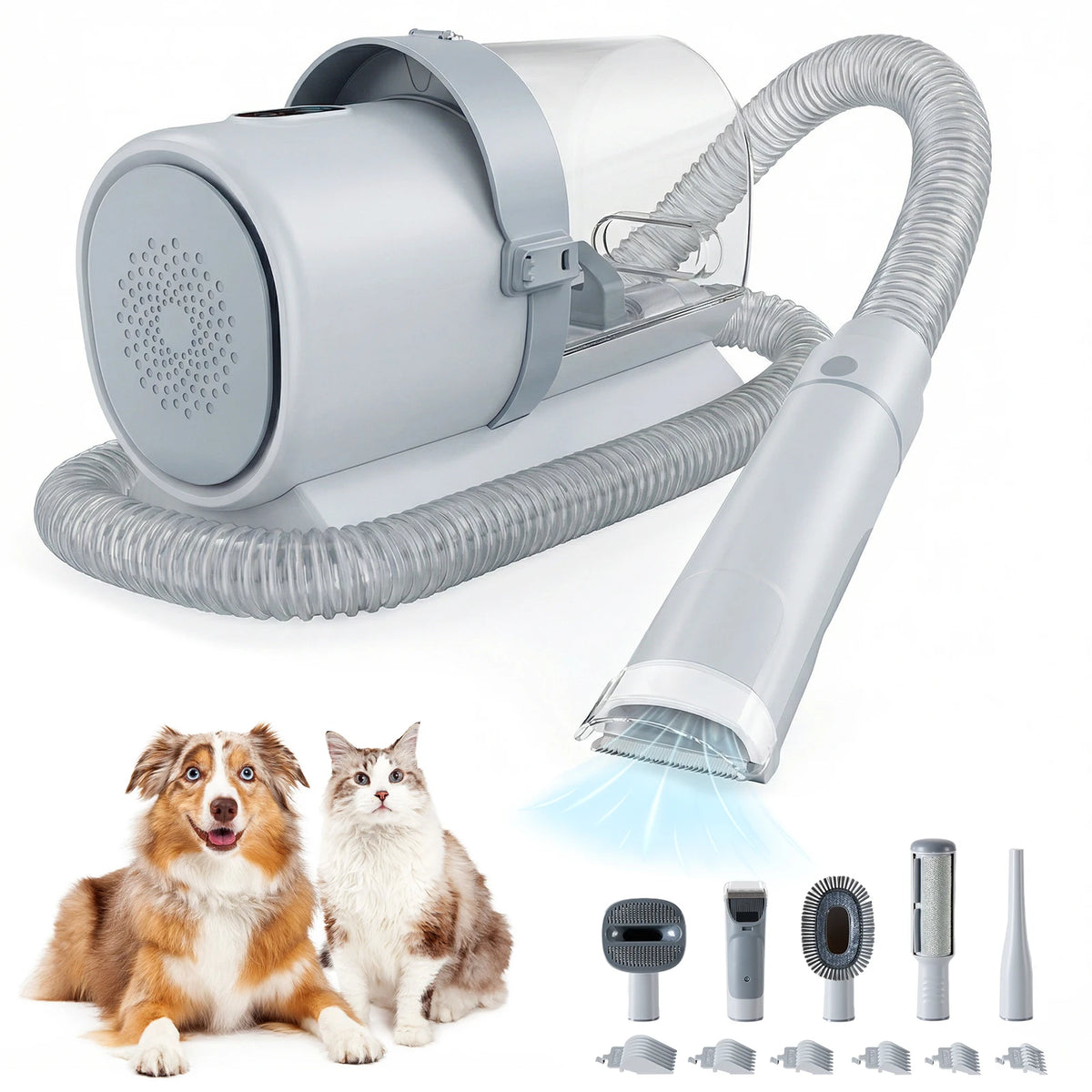Sweetcrispy Professional Cordless Pet Grooming Vacuum Kit