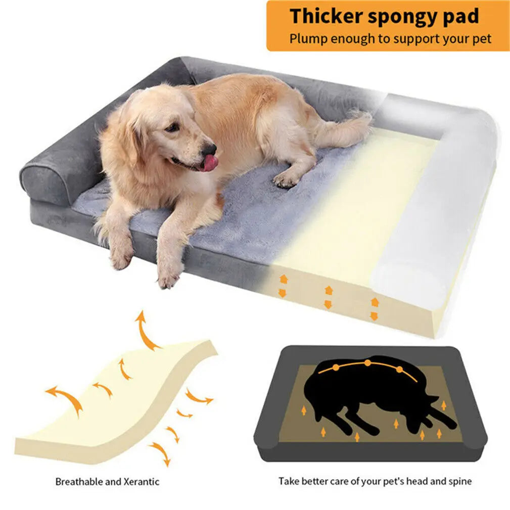 Bingopaw Orthopedic Extra Large Dog Bed With Washable Cotton Cover