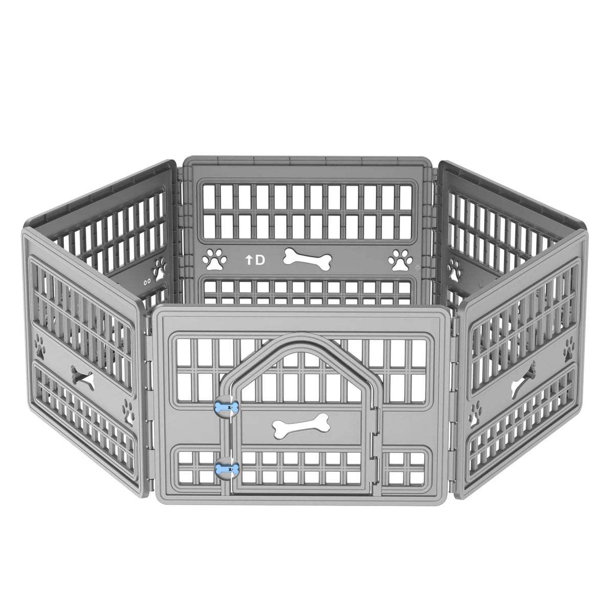 6 Panel Plastic Pet Playpen With Door For Small Dogs