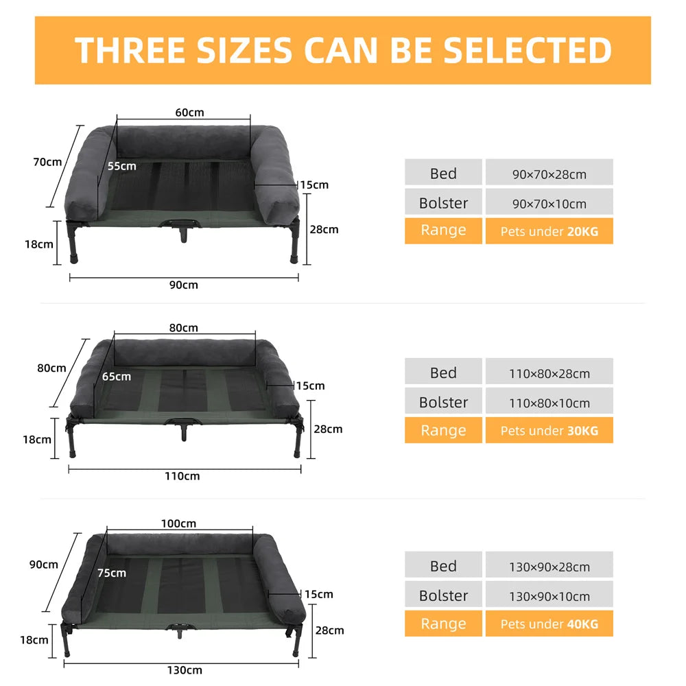 Borwart Raised Dog Bed With Cooling Breathable Mesh