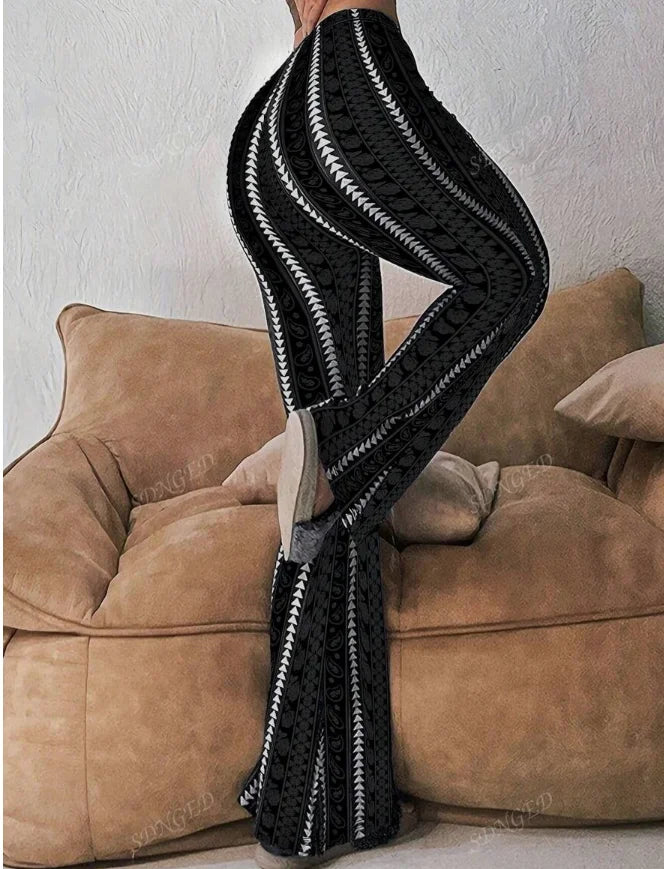 Women Slim Fit Ankle Length Polyester Knit Pants