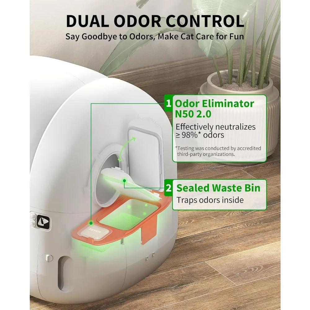 PuraMax Automatic Self Cleaning Cat Litter Box With App Control