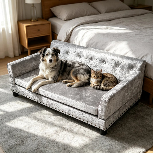 Bingopaw Elevated Dog Sofa Couch With Removable Cushion